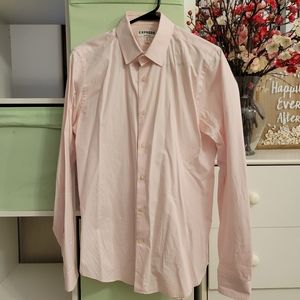 Express Mens Dress Shirts Pink&White